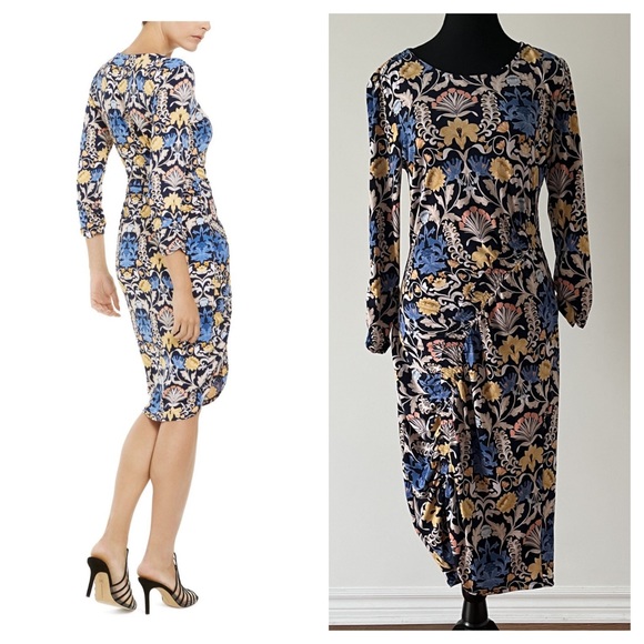 INC Floral-print Smocked Dress - Picture 1 of 5